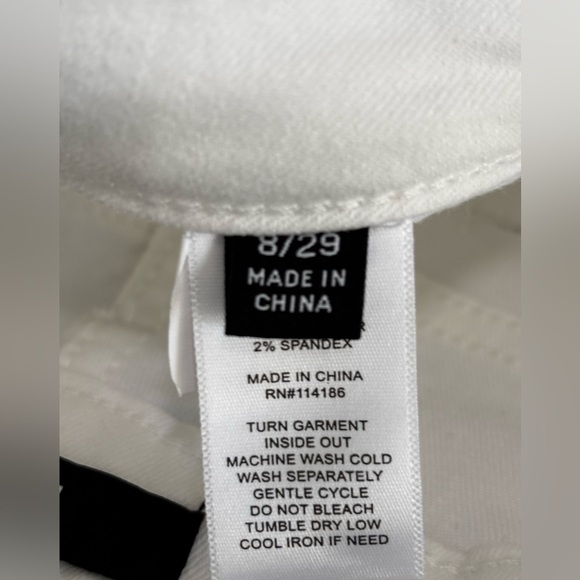 Frye Women’s White Straight Leg Jeans Size 8/29 Stretch Denim Classic - Picture 7 of 8